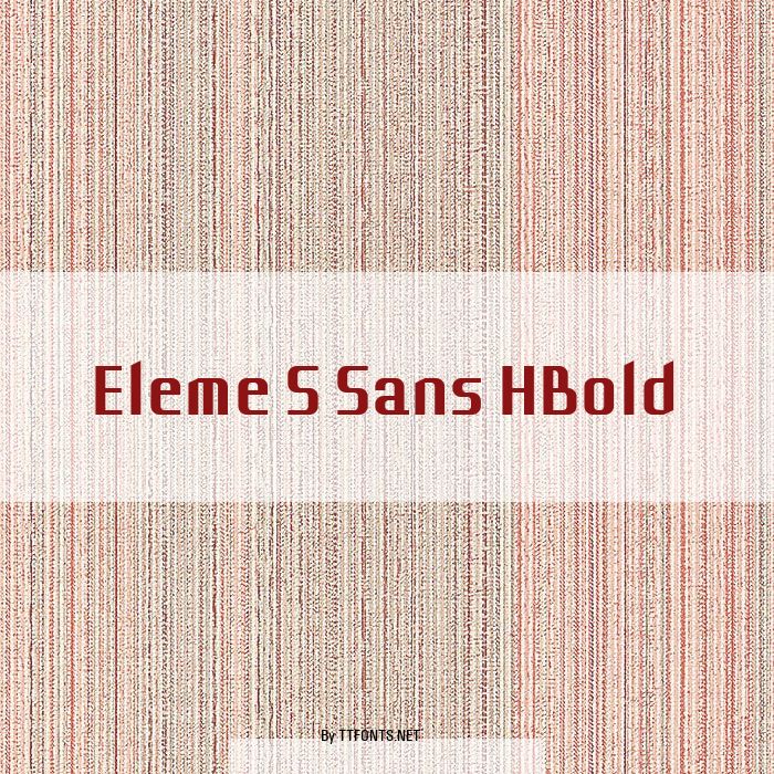 Eleme S Sans HBold example